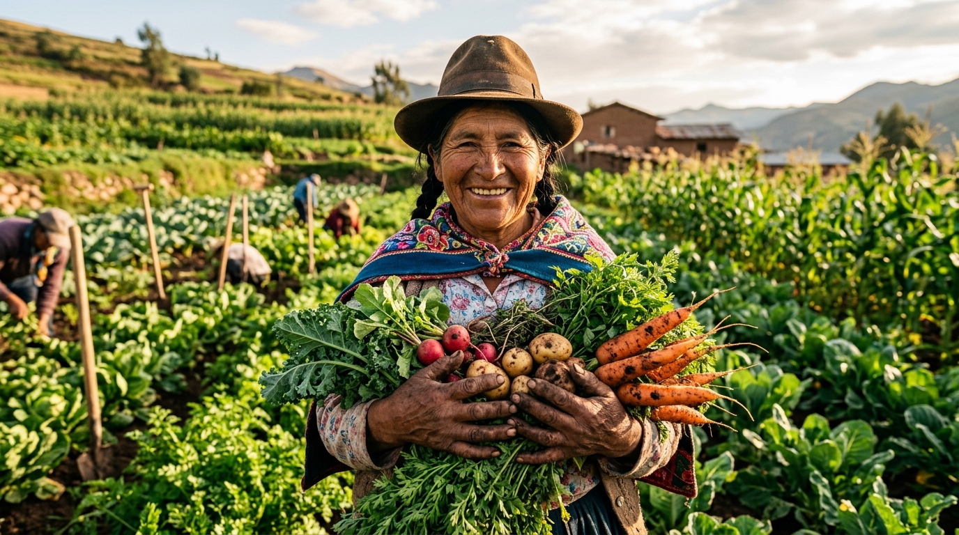 Family harvest with dignity